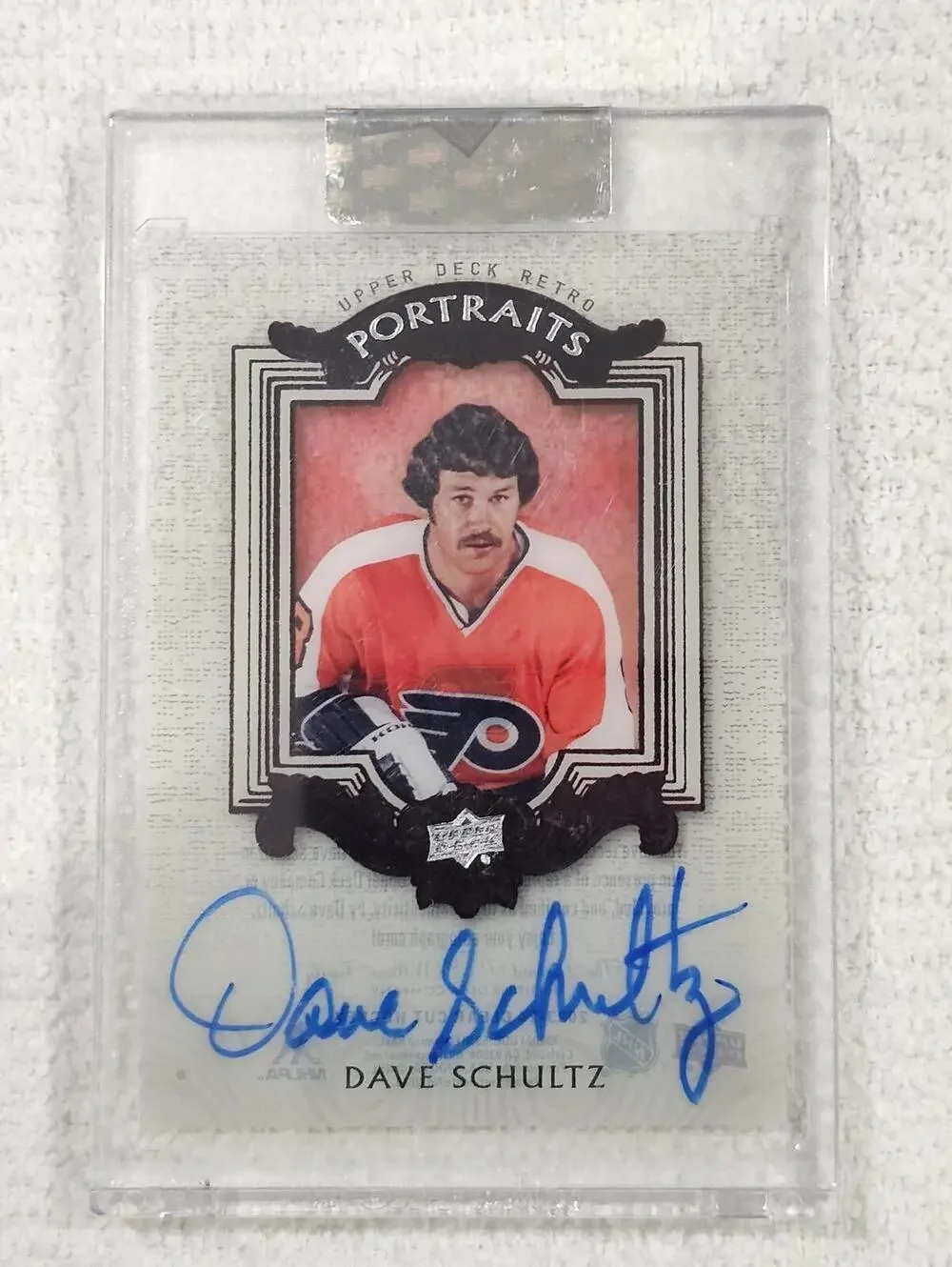 Dave Schultz Upper Deck Retro Portraits Autographed Card
